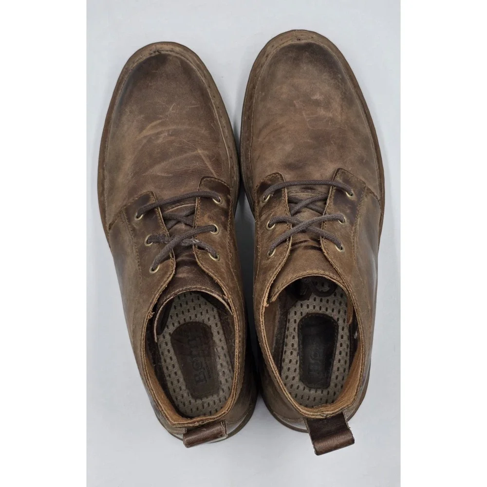 Born H44523 Men's Distressed Brown Leather Chukka Ankle Boots Size 9M Casual